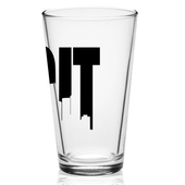 MI Culture Detroit Skyline Pint Glass