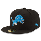 Detroit Lions New Era 59Fifty Basic Fitted Hat - Black