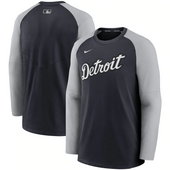 Nike Detroit Tigers Pitch Blue Authentic Collection Pregame Performance Raglan Pullover Sweatshirt