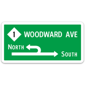 MI Culture Woodward Ave Interstate Sign Magnet