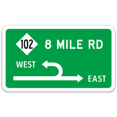 MI Culture 8 Mile Interstate Sign Magnet