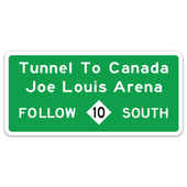 Joe Louis Arena Interstate Sign MI Culture Die Cut Vinyl Decal