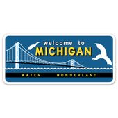 MI Culture Welcome to Michigan Interstate Sign Die Cut Vinyl Decal