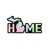 MI Culture Michigan Home Holographic Die Cut Vinyl Decal