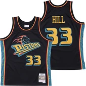 Mitchell & Ness Detroit Pistons Black Grant Hill 1998-99 VIP Ring Hardwood Classic Swingman Jersey