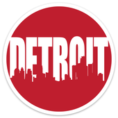 MI Culture Red Detroit Skyline Vinyl Decal