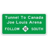 Motor City Bad Boys Joe Louis Arena Interstate Sign Magnet