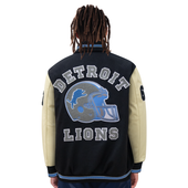 Detroit Lions G-III Beverly Hills Cop Axel Foley Varsity Jacket - Black/Cream