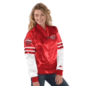 Starter Detroit Red Wings Women's Red Tie Breaker Satin Full-Zip Jacket