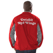 G-III Detroit Red Wings Red Clutch Hitter V-Neck Pullover Jacket
