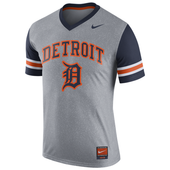 Nike Detroit Tigers Gray Dri-FIT Cooperstown Legend Gym Issue 1.6 Performance V-Neck T-Shirt