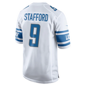 Nike Detroit Lions White Matthew Stafford Game Jersey