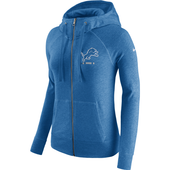 Nike Detroit Lions Women's Blue Gym Full Zip Hoodie