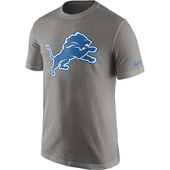 Detroit Lions Nike Primary Logo T-Shirt - Heather Gray