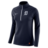 Nike Detroit Tigers Women's Navy Dri-FIT Element Half Zip Performance Jacket