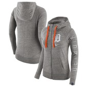 Nike Detroit Tigers Women's Dark Gray Heather Full Zip Hoodie