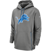 Nike Detroit Lions Dark Steel Gray Thermal Fleece Pullover Hoodie