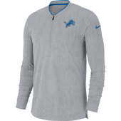 Nike Detroit Lions Dark Steel Gray Coaches Half Zip Jacket