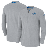 Nike Detroit Lions Dark Steel Gray Coaches Half Zip Jacket