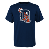 Outerstuff Detroit Tigers Child Navy Cooperstown Collection '94 Logo Tri-Blend T-Shirt