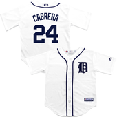 Majestic Detroit Tigers Toddler Home White Miguel Cabrera Cool Base Replica Jersey