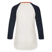 47 Brand Detroit Tigers Women's White Wash Arch Script Splitter Raglan Long Sleeve T-Shirt