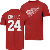 47 Brand Detroit Red Wings Red Chris Chelios MVP Club Short Sleeve T-Shirt