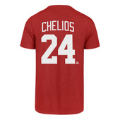 47 Brand Detroit Red Wings Red Chris Chelios MVP Club Short Sleeve T-Shirt