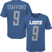 Nike Detroit Lions Youth Blue Matthew Stafford Pride 3.0 Player Name & Number T-Shirt