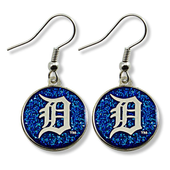 Aminco Detroit Tigers Glitter Dangler Earrings