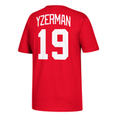 Steve Yzerman Detroit Red Wings Adidas Name & Number T-Shirt - Red