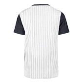 47 Brand Detroit Tigers White Wash Imprint Pinstripe Short Sleeve T-shirt