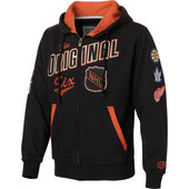 Old Time Hockey Black Original 6 Seaver Full Zip Hoodie