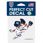 Detroit Tigers WinCraft Cooperstown Outfielder Kitty 4" x 4" Perfect Cut Decal