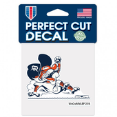 Detroit Tigers WinCraft Cooperstown Sliding Kitty 4" x 4" Perfect Cut Decal