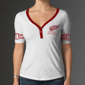 47 Brand Women's Detroit Red Wings White Big Game Half Sleeve T-Shirt