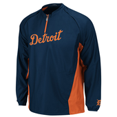 Majestic Detroit Tigers Youth Road Cool Base Triple Peak Gamer Jacket