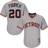 Majestic Detroit Tigers Road Gray Mark Fidrych Cooperstown 1984 Cool Base Replica Jersey