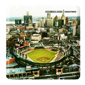 Comerica Park Aerial View Stone Tile Coaster