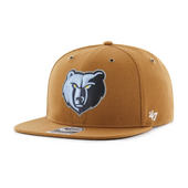47 Brand Memphis Grizzlies Brown Carhartt X Captain Snapback Adjustable Hat