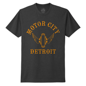 Motor City Detroit Wheel MI Culture T-Shirt - Charcoal