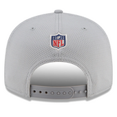 New Era Detroit Lions Gray 9Fifty 2021 Sideline Road Snapback Hat