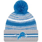 New Era Detroit Lions Blue 2021 Sport Knit Hat