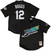 Mitchell & Ness Tampa Bay Rays Black Wade Boggs 1998 Authentic Batting Practice Pullover Jersey