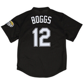 Mitchell & Ness Tampa Bay Rays Black Wade Boggs 1998 Authentic Batting Practice Pullover Jersey