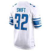 Nike Detroit Lions White D'Andre Swift Game Jersey