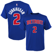 Outerstuff Detroit Pistons Toddler Royal Cade Cunningham Name & Number T-Shirt