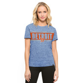 47 Brand Detroit Tigers Women's Coastal Blue Clutch Hero Short Sleeve T-Shirt