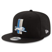 Detroit Lions New Era Throwback World Champions 9Fifty Snapback Hat - Black