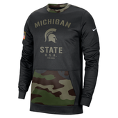 Michigan State Spartans Nike Therma-FIT Performance Crew Neck Sweatshirt - Black